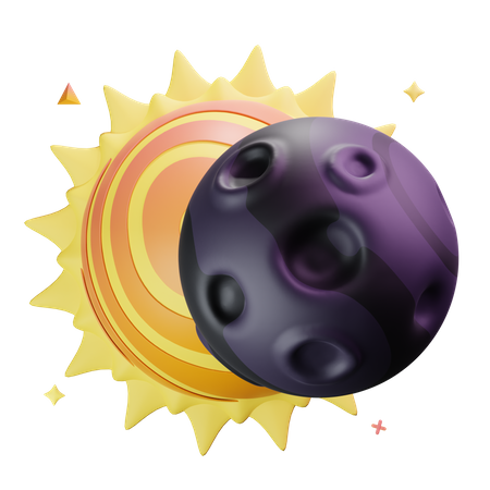 Solar Eclipse  3D Icon