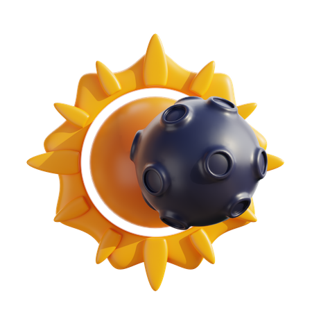 Solar Eclipse  3D Icon