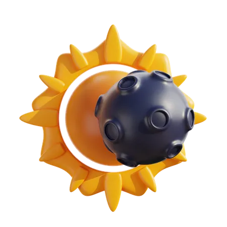 Solar Eclipse  3D Icon