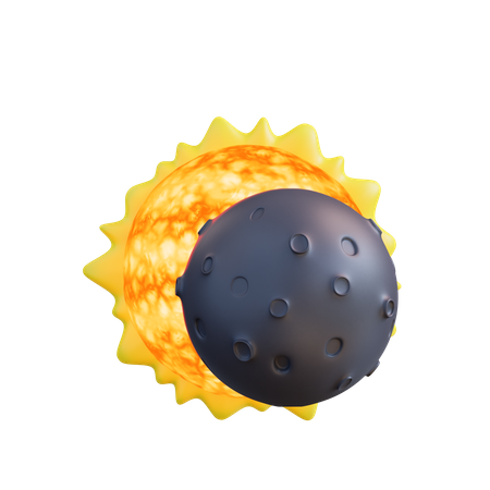 Solar Eclipse  3D Icon