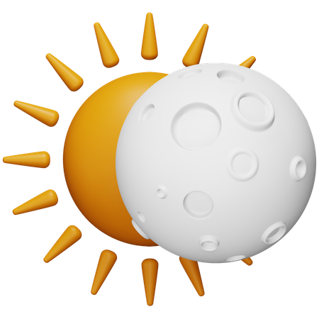 Solar Eclipse  3D Icon