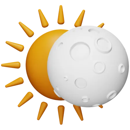 Solar Eclipse  3D Icon