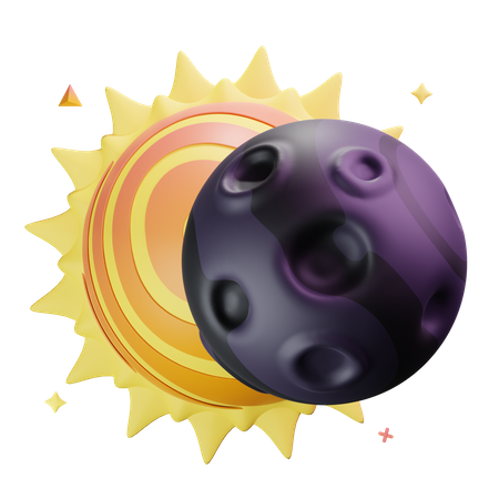 Solar Eclipse  3D Icon
