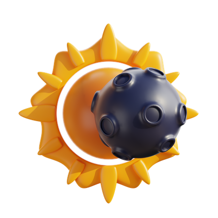 Solar Eclipse  3D Icon