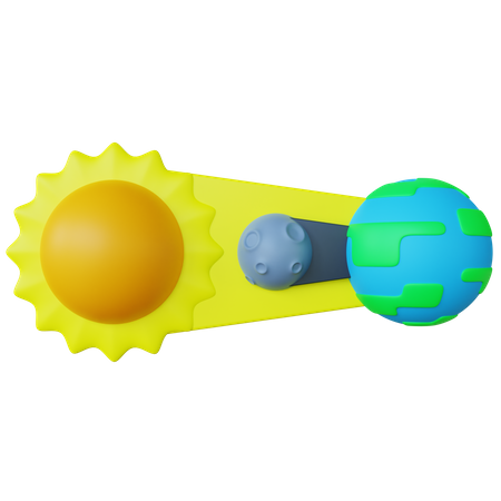 Solar Eclipse 3D Icon