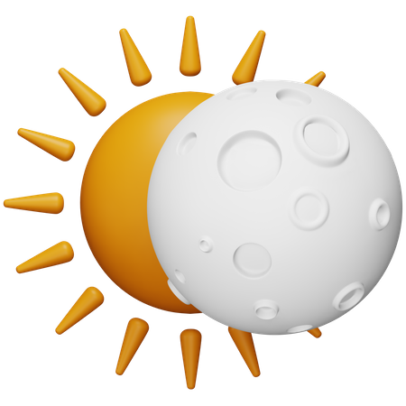 Solar Eclipse 3D Icon