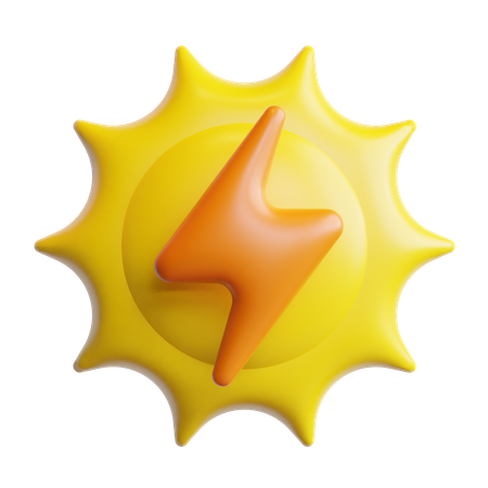 Solar energy  3D Icon