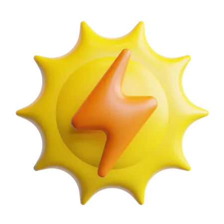 Solar energy  3D Icon