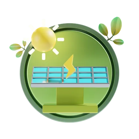 Solar Energy 3 D Icon Illustration 3D Icon