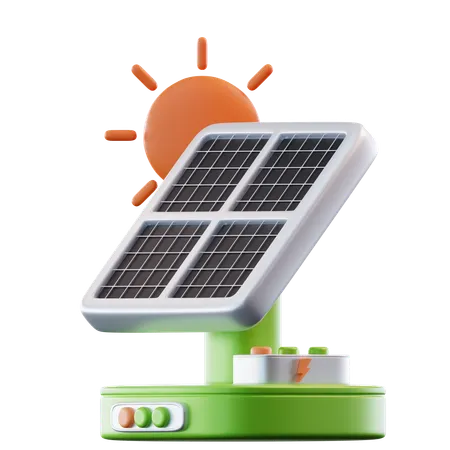 3 D Illustration Solar Energy 3D Icon