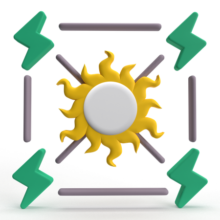 Solar Energy  3D Icon