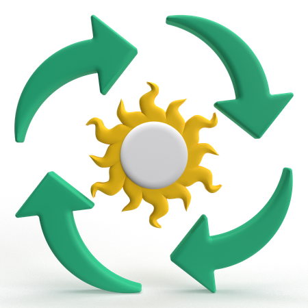 Solar Energy  3D Icon
