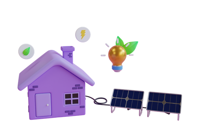 Solar Energy  3D Icon