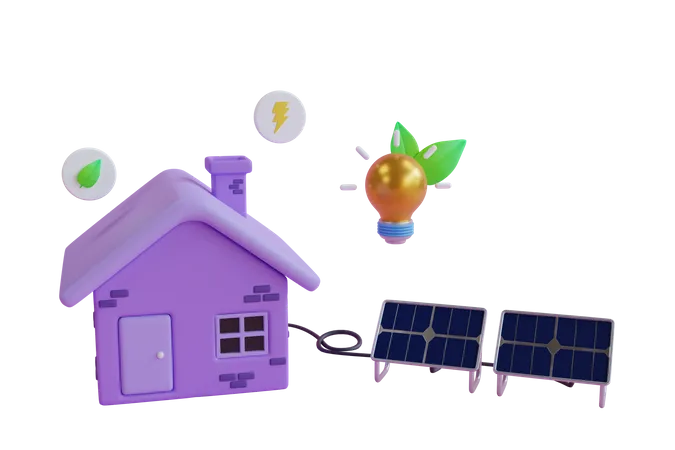 Solar Energy  3D Icon