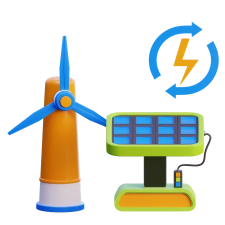 Solar Energy  3D Icon