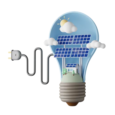 Solar energy  3D Illustration