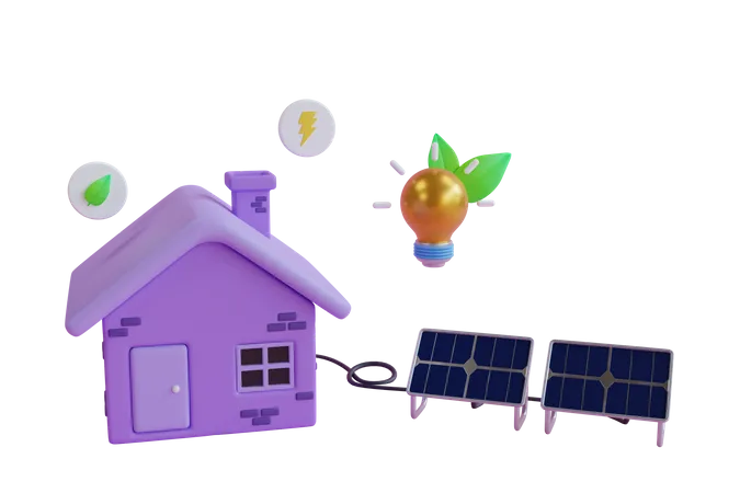 Solar Energy 3D Icon