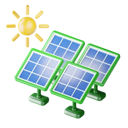 Solar energy 3D Icon