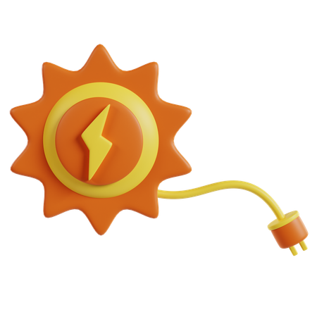 Solar Energy Sustainable Power Icon  3D Icon