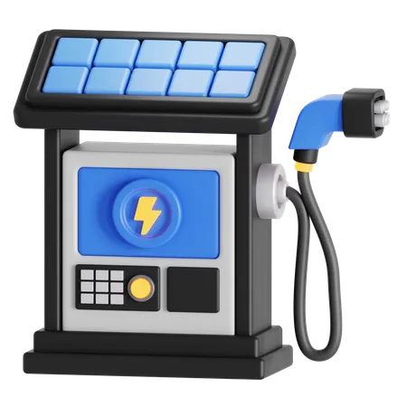 Solar Ev Charger  3D Icon