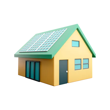 Solar Home  3D Icon