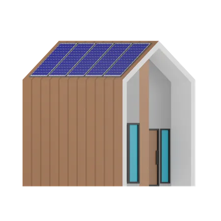 Solar Home  3D Icon