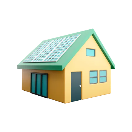 3 D Rendering Solar System On A Roof Own Home Icon 3 D Render The Energy Of The Sun In The Form Of Radiation And Light Icon 3D Icon