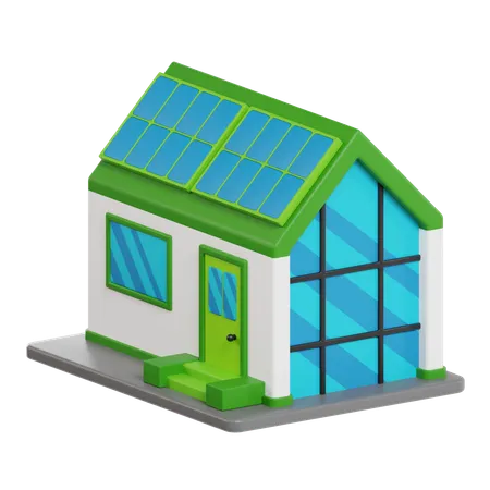 Solar House  3D Icon