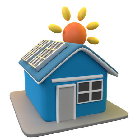 Solar House  3D Icon