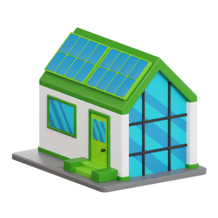 Solar House  3D Icon