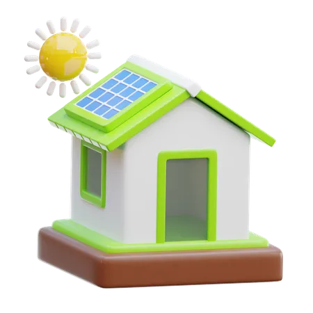 Solar House  3D Icon