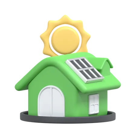 Solar House  3D Icon