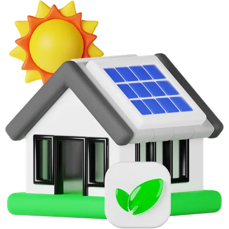 Solar House  3D Icon