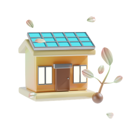 Solar House  3D Icon