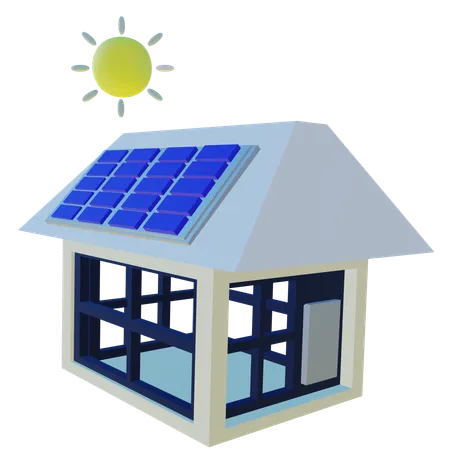 Solar House  3D Icon