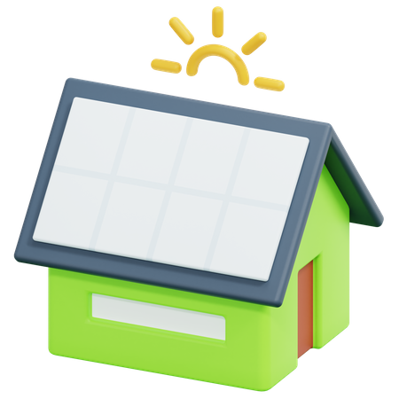 Solar House  3D Icon