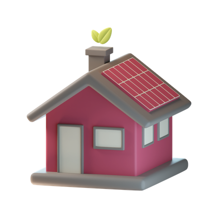 Solar House  3D Icon