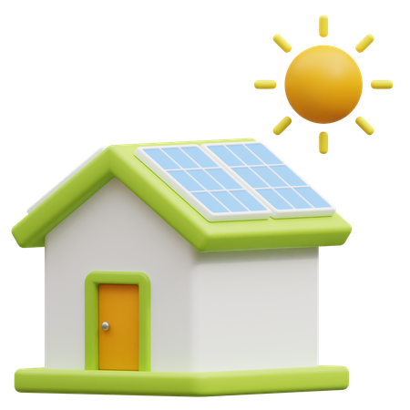 Solar House  3D Icon