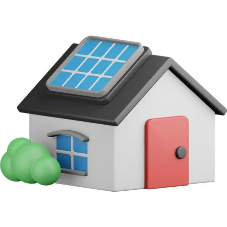 Solar House  3D Icon