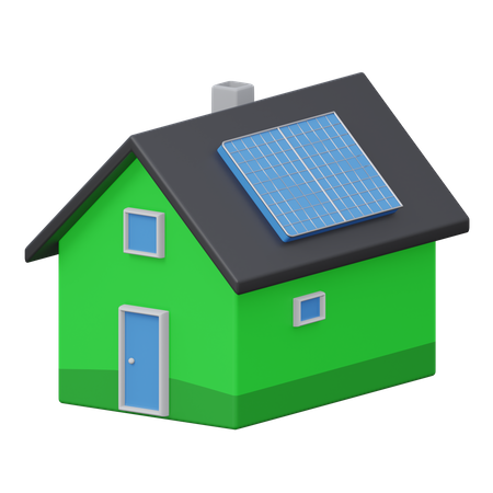 Solar House  3D Icon
