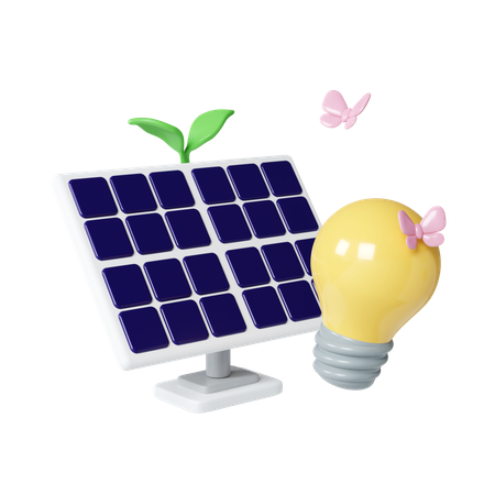 Solar Panel  3D Icon