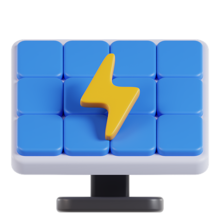 Solar Panel  3D Icon