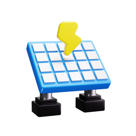 태양 전지 패널  3D Icon