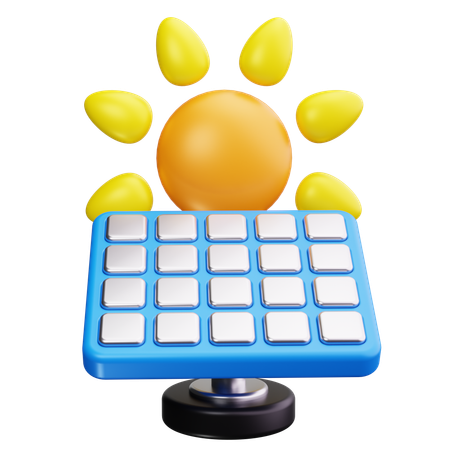 Solar Panel  3D Icon