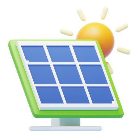 Solar Panel  3D Icon