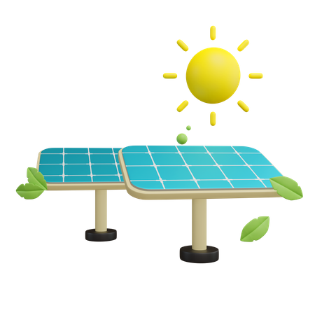 Solar Panel  3D Icon