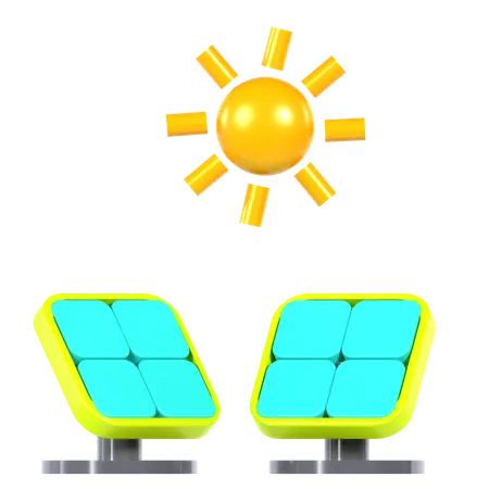 Solar Panel  3D Icon