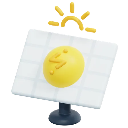 Solar Panel  3D Icon