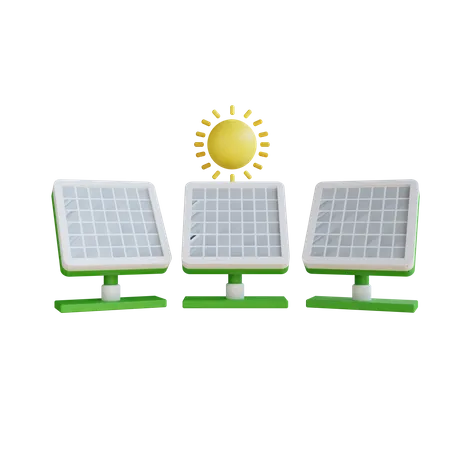 Solar Panel  3D Icon