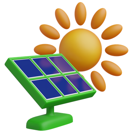 Solar Panel  3D Icon